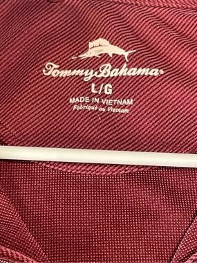 Tommy Bahama Burgundy Polo quarter zip pullover